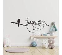 Sticker mural en vinyle avec motif tronc d'arbre offrant une décoration intérieure de style naturel pour salon, chambre à coucher, bureau, chambre d'enfant, crèche