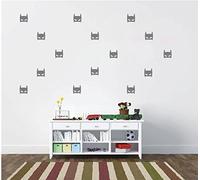 Sticker mural en vinyle Motif masque de Batman Gris moyen