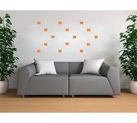 Sticker mural en vinyle Motif masque de Batman Orange