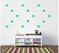 Sticker mural en vinyle Motif masque de Batman Vert aqua