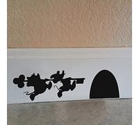 Sticker mural en vinyle Motif Mickey et Minnie Motif maison de la souris (9,5 x 6,3 cm)