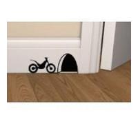 Sticker Mural en Vinyle pour plinthe Motif Trou de Souris avec Moto