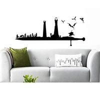Sticker mural Épée LOTR Decor Silhouette Le Seigneur des Anneaux Dragon Cadeau Chambre Garçon NN65