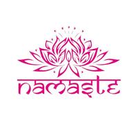 Sticker mural fleur de lotus autocollant mural en vinyle citation de Bouddha décoration murale chambre yoga art mural lotus-L-64x91cm-Rose Red