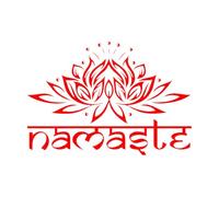 Sticker mural fleur de lotus autocollant mural en vinyle citation de Bouddha décoration murale chambre yoga art mural lotus-S-40x57cm-Red