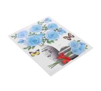 Sticker Mural Fleurs Relief 3d en PVC pour Vitre et Frigo | Décor Floral Autocollant, Motif Vif et Clair, Résistant à L'eau, Pose Facile pour Fenêtre et Salon