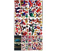 Sticker mural géant Super Mario 3D World Mario Luigi Yoshi Toad Bowser Décoration murale gaming enfant chambre - Autocollant XXL