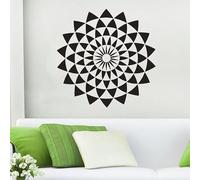 Sticker mural géométrique Illusion Décoration d'intérieur Bouddha Sacré Design Salon Chambre 43 x 43 cm