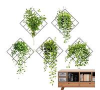 Sticker mural grille de,Art de décalque de mur de artificielles | Jardinières murales pour chambres d', arrière-plans de canapé, salons, chambres à coucher