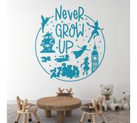 Sticker mural inspiré du livre du film Neverland de Disney Never Grow Up [Sky]