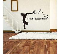 Sticker mural J'aime la gymnastique Wall Art Stickers Diy Pvc Vinyle Art Affiche Murale Sticker Murale Stickers Muraux Pour Chambre Décoration de La Maison
