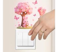 Sticker mural Lapin lumineux pour décoration intérieure Compatible avec les surfaces lisses y compris les murs en verre et panneaux de bois