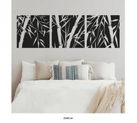 Sticker Mural - Lumaléa - Bambou - Noir - 27x85 cm