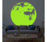 Sticker Mural Lune Lumineuse Lune Phosphorescente 181x181