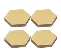 Sticker Mural Miroir Acrylique, Hexagonal Or, 12,6 cm, Set de 4 - Décoration Maison Personnalisée, Légère et Antistatique, Pour Salon et Chambre (Ou)