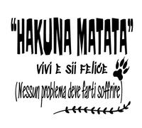 Sticker mural mural décoratif en italien "HAKUNA MATATA, VIVI E" adesivi murali frasi in Italiano citazione, decorazione da Muro,Wall Stickers, Art Sticker Decal Mural DC-051-IT