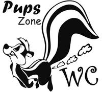 Sticker mural noir 22,5 x 23,5 cm Motif chiot Zone WC Décoration murale Pratique et populaire Design sympa Stickers muraux et peintures murales