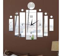 Sticker mural Panneau d'horloge-Argent KP23946