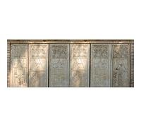 Sticker mural Papouasie, Gravures anciennes pour tête de lit, 83 cm X 160 cm - Déco intérieure unique et originale