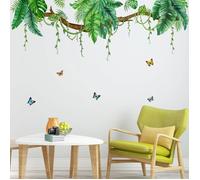 Sticker mural plantes tropicales stickers muraux verts grandes feuilles stickers muraux verts DIY plantes tropicales sticker mural