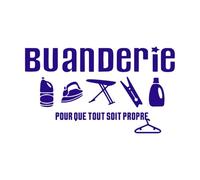 Sticker mural pour fenêtre de buanderie française Wahsroom Buanderie Pour Que Tout Soit Propre Citation Sticker mural en vinyle pour buanderie-L-48x82cm-Dark Blue