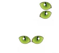 Sticker mural pour salle de bain - Motif yeux phosphorescents - En PVC imperméable - Application autocollante - Pour carrelage, miroir, verre, métal, bois (A)
