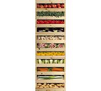 Sticker mural Réfrigérateur Photo trompe l'oeil cagettes légumes 180x60cm, Décoration intérieure, Idée cadeau originale.