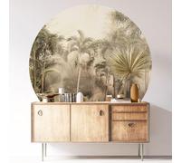 Sticker Mural Rond/Cercle - Forêt Tropicale 3617682459360 - Adhésif + Protection Brillante - Diamètre 150 cm