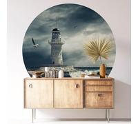 Sticker Mural Rond/Cercle - Phare 3617689872247 - Adhésif + Protection Mate - Diamètre 150 cm