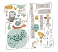 Sticker Mural Toise Animaux Arbre pour Garçon et Filles, Pvc, 1 Set