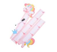 Sticker Mural Toise de Croissance Animaux Cartoon Rose 1 Set Pvc
