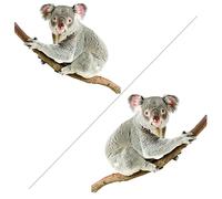 Sticker Muraux Animaux Kit x2- Stickers Autocollant décoratif Koala, Autocollants muraux, adhésif animaux - stickers décoration - Décoration Murale Chambre Enfants Bébé (50x42 cm)