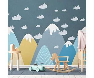 Sticker Muraux Autocollant Enfants Decoration Géant Montagnes Scandinaves pour Chambre Bébé Blanka 70 x 130 cm