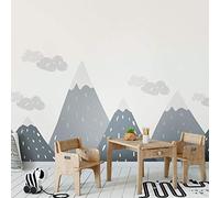 Sticker Muraux Autocollant Enfants Decoration Géant Montagnes Scandinaves pour Chambre Bébé Dinka 65 x 190 cm