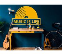 Sticker Music is Life - Nombreuses tailles et couleurs disponibles