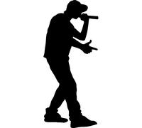 Sticker musique hip hop frontman
