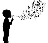 Sticker musique musicien dés l'enfance