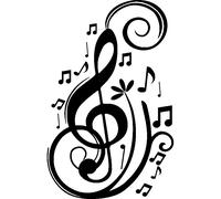 Sticker musique notes design