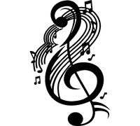 Sticker Musique Séduisante note de musique