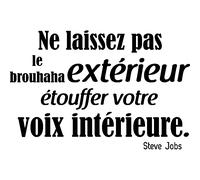 Sticker Ne laissez pas le brouhaha - Steve Jobs