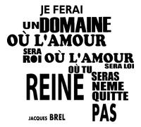 Sticker Ne me quitte pas - Jacques Brel