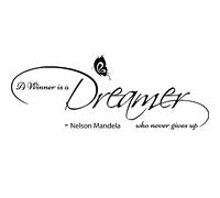 Sticker Nelson Mandela - A winner is a dreamer