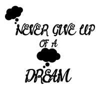 Sticker Never give up of a dream II