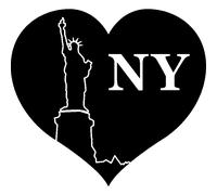 Sticker New York cœur