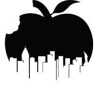Sticker New-York dans une pomme