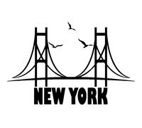 Sticker New York Golden Gate Bridge