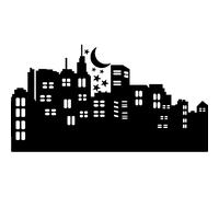 Sticker New York gratte-ciels de nuit