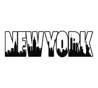 Sticker New York lettre cadre