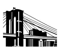 Sticker New York pont de Brooklyn