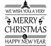 Sticker Noël citation we wish you a merry christmas ...